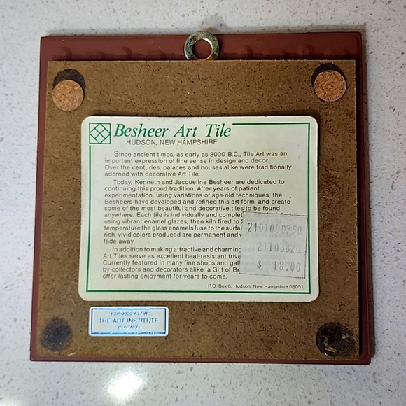 Art Tile by kenneth and Jacqueline Besheer, for the Art Institute of Chicago - Picture 5 of 5